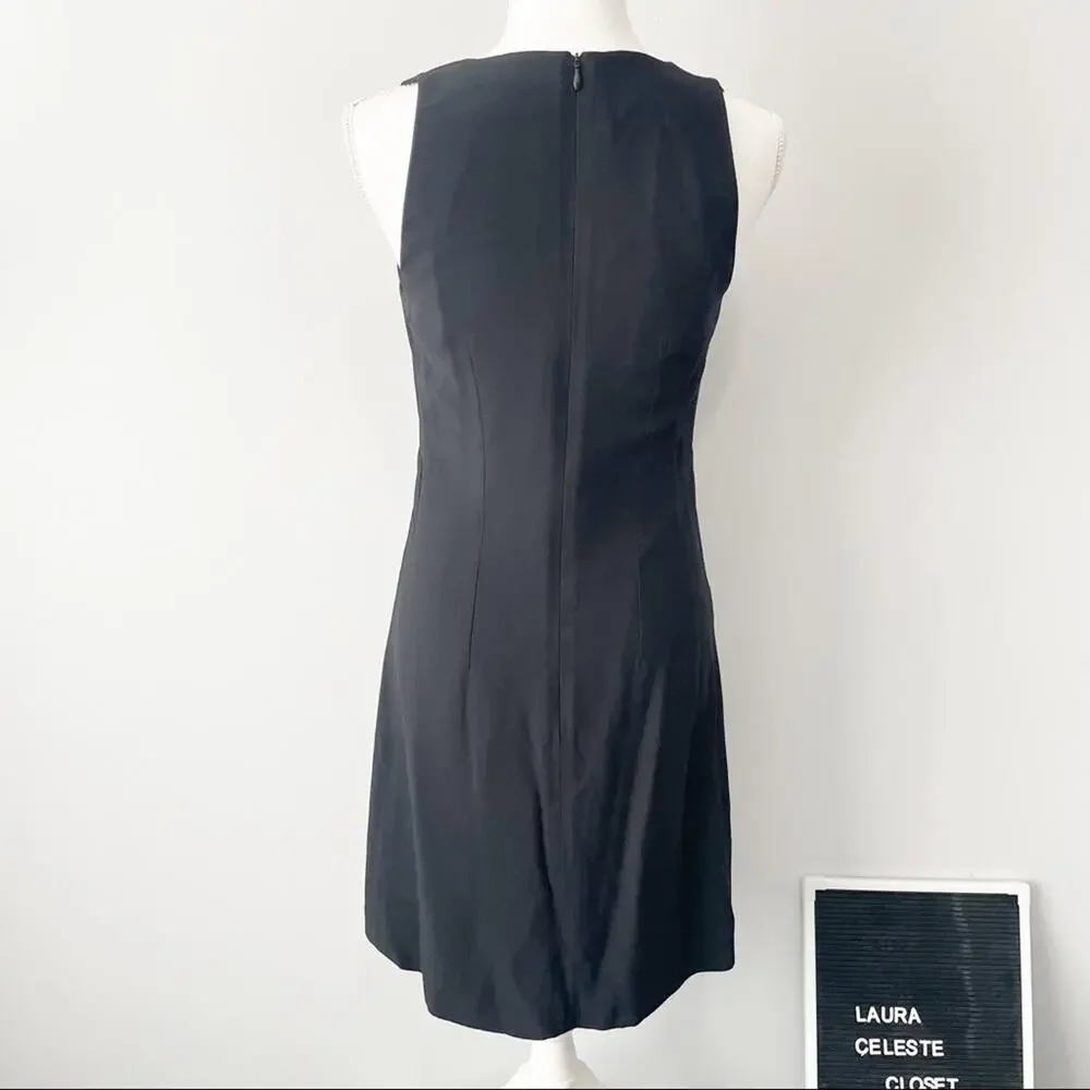 SantaCroce made in Italy black sheath dress cocktail party size 42 size 10